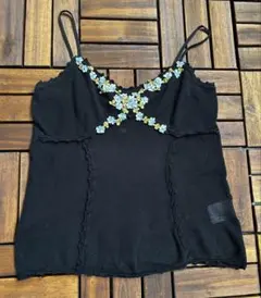 Cynthia Rowley シンシアローリー 花 キャミソール ネイビー Mのサムネイル
