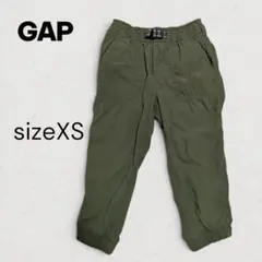 GAP XS 110cm カーゴジョガーパンツ カーキ ウエストゴムのサムネイル