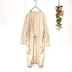 【chambre de charme】混リネン ロングカーディガン (F)のサムネイル