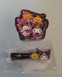 【ノベルティ】サンリオ マイメロディ クロミ ヘアクリップ＆ステッカー