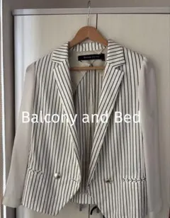 Balcony and Bed ストライプ テーラードジャケットDクリーニング済のサムネイル
