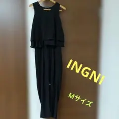 INGNI☆ノースリーブ ティアード オールインワン ☆ブラックのサムネイル