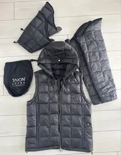 TAION EXTRA ヒーティングダウン ベスト 半袖 長袖 3WAY 収納袋