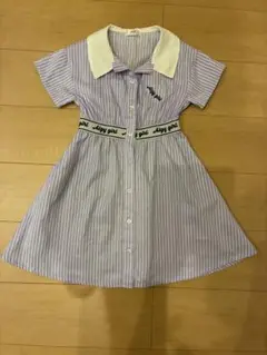 【本日限定‼️】ALGY アルジー　ストライプシャツワンピース130