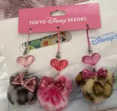 東京ディズニーリゾート ヒョウ柄　ストラップ　セット　ミニー