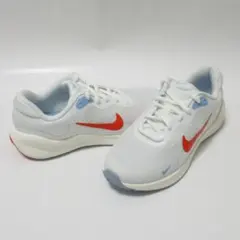 25cm 白 赤 水色 ナイキ レボリューション 7 GS ジュニア レディース