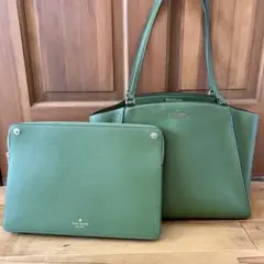 kate spade PCケース付きトートバッグ グリーン ケイトスペード 仕事のサムネイル