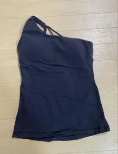 easyogaイージーヨガ ブラックワンショルダー ヨガウェア Sサイズ