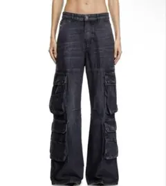 DIESEL ダークデニム カーゴパンツ