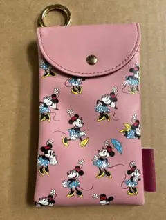 ミニーマウス プリント ポーチ ピンク