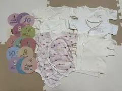 新生児肌着　コンビ肌着・短肌着・ロンパース　まとめ売り　6枚セット売り