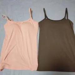 美品　エアリズムブラキャミ 汗取りパット付き2枚組Мサイズ