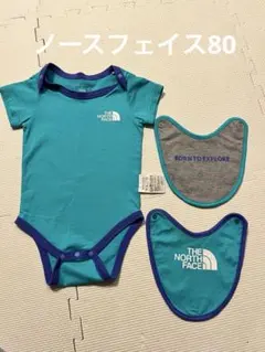 ノースフェイスベビーロンパース半袖スタイセット