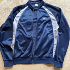 80s NIKE カマボコロゴ　M トラックジャケット 紺タグ