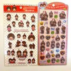 【正規品】モンチッチ 2枚セット うるちゅるポップ シール ぷくっと 立体