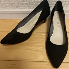 【美品】 ルタロン パンプス ポインテッドトゥ ブラック スエード　24.5cm