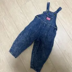 【希少！USA産_OSHKOSHピンクタグ】デニムオーバーオール 4T