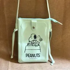(未使用)スヌーピー サコッシュ スマホショルダー 水色 キャラクター