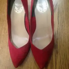 値下げ！送料込み REZOY 数回使用 赤スエード ハイヒール おしゃれ