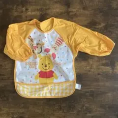 プーさん 袖付きお食事エプロン　撥水　ポケット付き