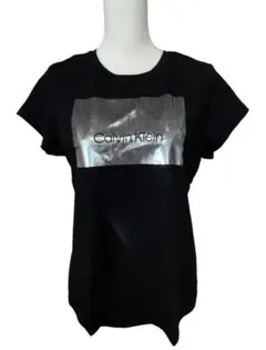 [新品]カルバンクライン　シルバーボックスロゴTシャツ　Mサイズのサムネイル