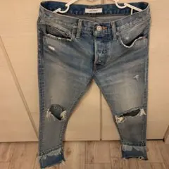 moussyダメージデニム ストレートデニム