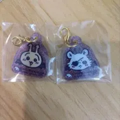 まじかるちいかわ　てんし♡あくま　ミニラメアクリルチャーム　うさぎ　モモンガ