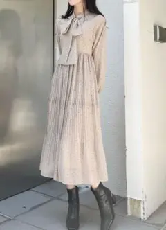 新品タグ付き☆ マーキュリーデュオ ドット プリーツティアードワンピース