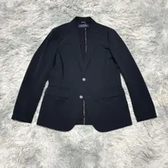 【美品】nano universe SOLOTEX ストレッチ M テーラード紺