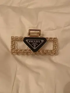 PRADA ヘアクリップ ゴールド ブラック