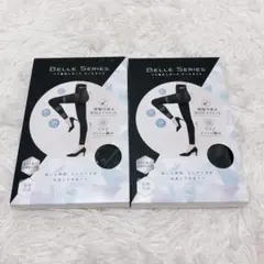 新品未使用品　BELLE SERIES　25リブ着圧レギンス　チャコールグレー