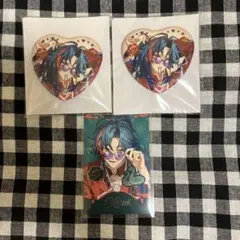 魁星 ハート型缶バッジ チェキ風カード Rose Valentine