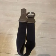 リングバックル付き黒ストレッチベルト