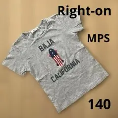 Right-on ライトオン MPS 子供　半袖　Tシャツ グレー　140