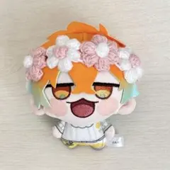お花のヘッドドレス マーブル 黄 青 白 にじまるっと ちびぐるみ