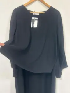 【新品】アンティカ　antiqua patterntorsoロングワンピース 黒