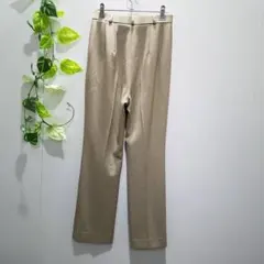 スラックス センタープレスパンツ 無地 脚長効果 上品 オフィスカジュアル 通勤