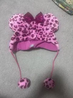 ピンク・ヒョウ柄 ミ二ー帽子