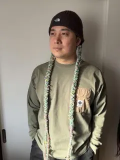 カラフル編み込みヘアアクセサリー宮田喜埜 01号作品 ー「小春日和」ー