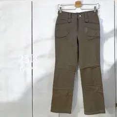 【23区】カーキ　スポーツ　ズボン　裏起毛　S ゴルフ　無地　カジュアルシンプル