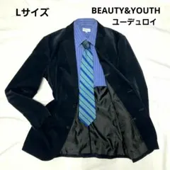 BEAUTY&YOUTH　テーラードジャケット　ユーデュロイ　ネイビー　L
