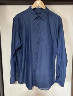 ユニクロ　UNIQLO デニムシャツ XL ダークブルー