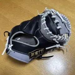 美品 ZETT ネオステイタス 軟式キャッチャーミット 湯もみ型付け済み