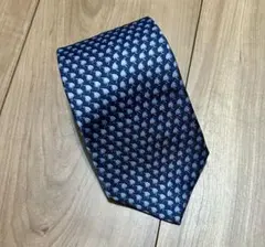 BVLGARI ネイビー パターン入りネクタイ