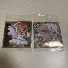 ワンピースウエハース　シール　モンキーDルフィ&ジュエリー・ボニーSW13-01