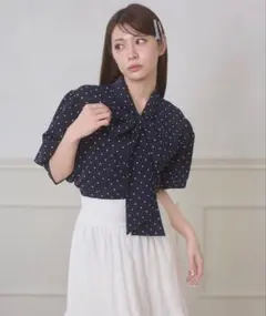assortment bow tie blouse / アソートボウタイブラウスのサムネイル