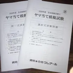 【新品未使用】2026年度　社会保険労務士　ヤマ当て模擬試験のサムネイル