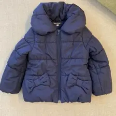 Bebe 100 ジャンパー コート アウター ネイビー　リボン