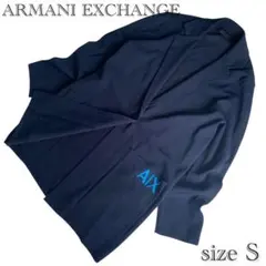 美品 A/X ARMANI EXCHANGE ロゴ メッシュ ジャケット 紺 S