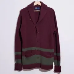 90s POLO Ralph Lauren ウール ショールカラー ニット M